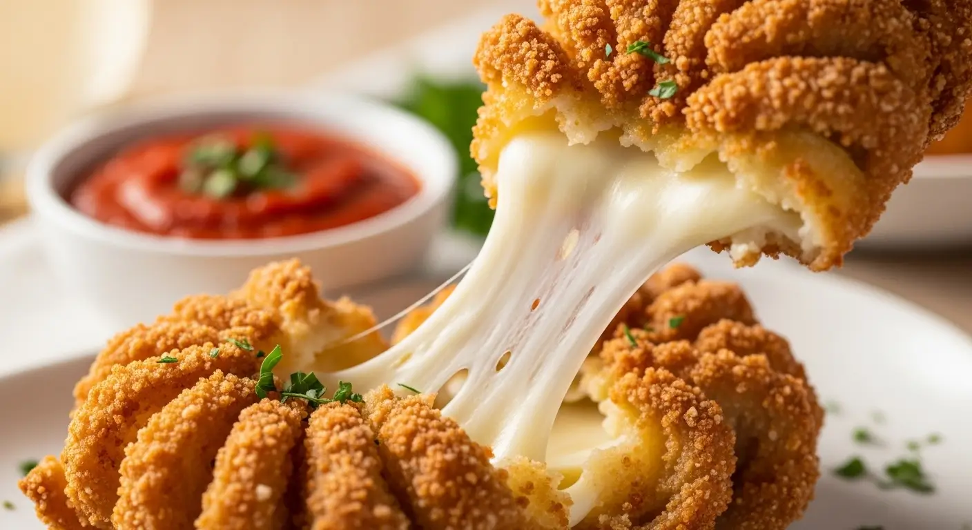 Fried Mozzarella Bloomerangs