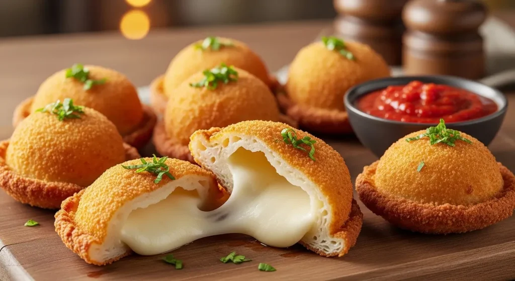 Fried Mozzarella Bloomerangs 
