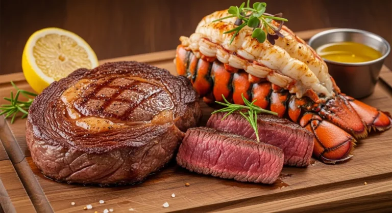 Ribeye & Grilled Lobster Tail: A Decadent Surf and Turf Delight