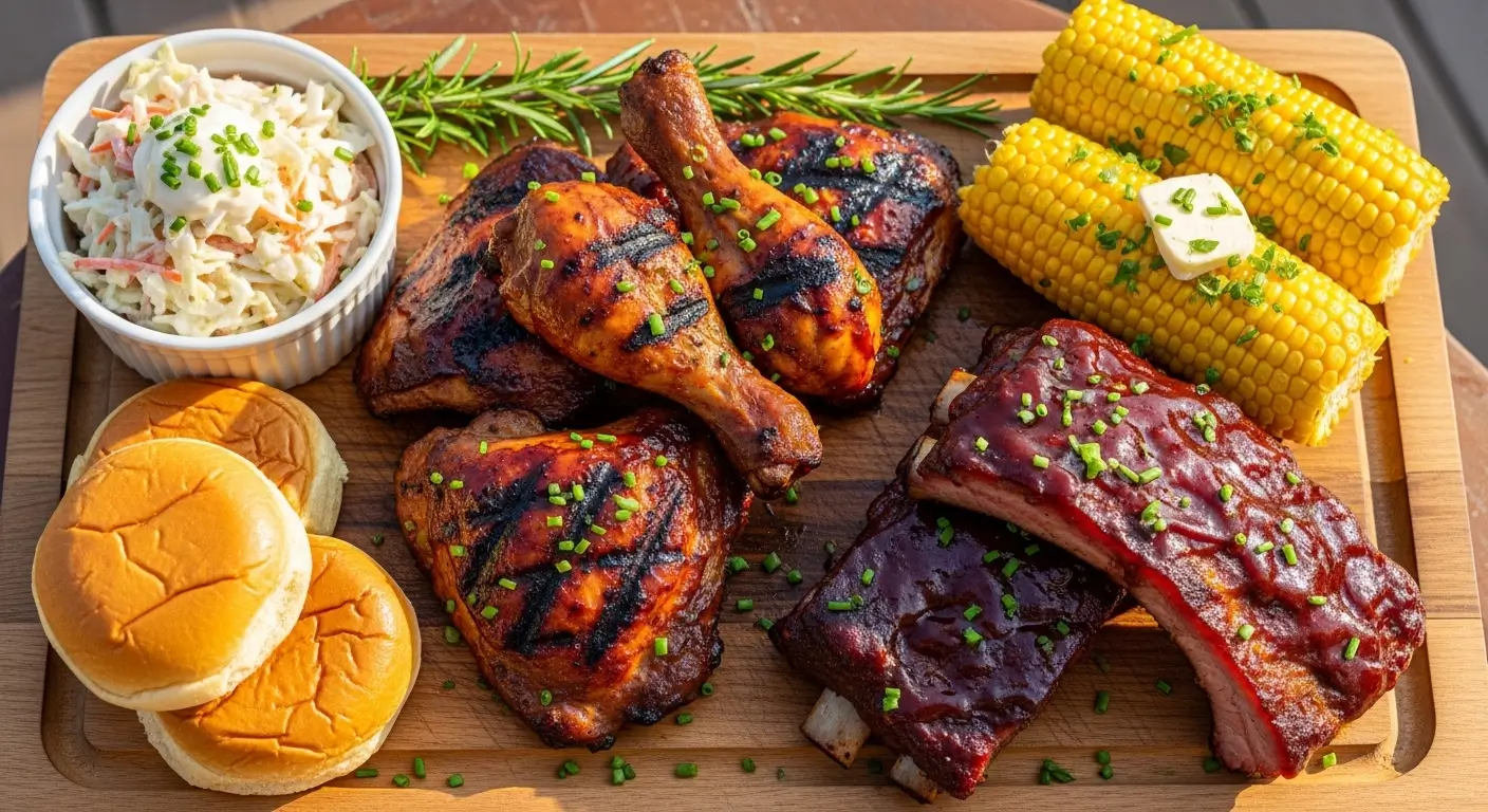 BBQ Chicken Ribs Combo