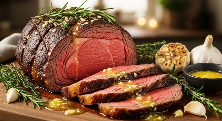Prime Rib with Garlic Butter The Ultimate Juicy Roast Experience