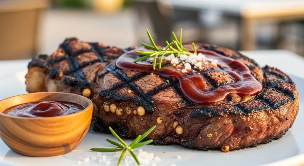 Ribeye with BBQ Sauce