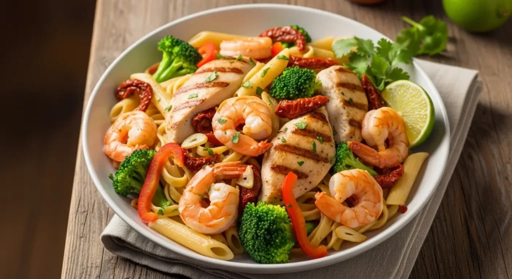 Queensland Chicken & Shrimp Pasta